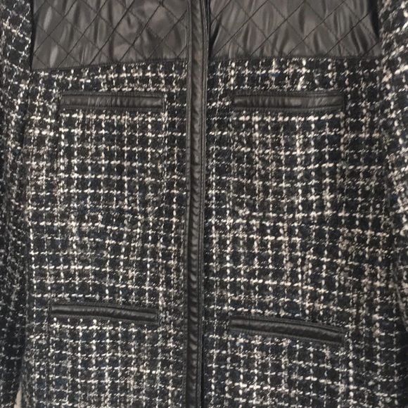 Leather-like trimmed classic jacket - Picture 4 of 7